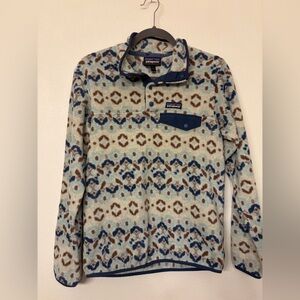 Patagonia Women's Synchilla Snap-T Pullover  "Tundra Cluster Big Sky Blue”- S